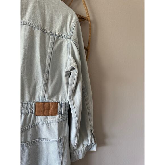 H&M &denim Light Wash Long Sleeve Denim Maxi/Midi Button Shirt Dress MEDIUM - Picture 9 of 9